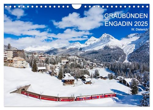 Graubünden Engadin 2025 (Wandkalender 2025 DIN A4 quer), CALVENDO Monatskalender von CALVENDO