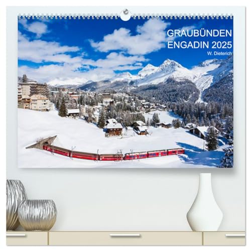 Graubünden Engadin 2025 (hochwertiger Premium Wandkalender 2025 DIN A2 quer), Kunstdruck in Hochglanz von CALVENDO
