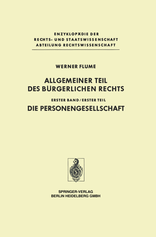 Allgemeiner Teil des Bürgerlichen Rechts von Springer Berlin Heidelberg