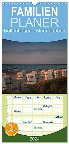 Familienplaner 2024 - Boltenhagen - Meer erleben mit 5 Spalten (Wandkalender, 21 cm x 45 cm) CALVENDO