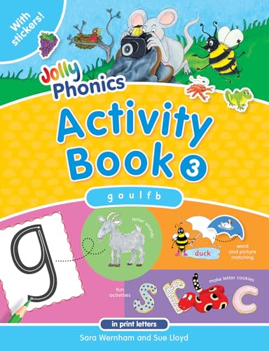 Jolly Phonics Activity Book 3 (in Print Letters) (Jolly Phonics Activity Books, Set 1-7, Band 3)