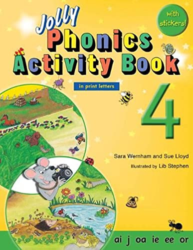 Jolly Phonics Activity Book 4 (in Print Letters) (Jolly Phonics Activity Books, Set 1-7, Band 4)
