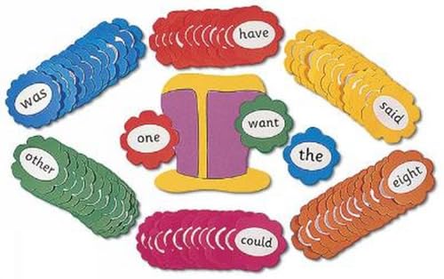 Jolly Phonics Tricky Word Wall Flowers: In Precursive Letters