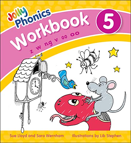 Jolly Phonics Workbook 5: in Precursive Letters (British English edition) (Jolly Phonics Workbooks, set of 1–7)