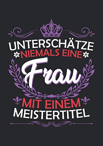 Notizbuch A4 kariert mit Softcover Design: Meister Geschenk für Frauen Friseur Meisterschule Meister: 120 karierte DIN A4 Seiten