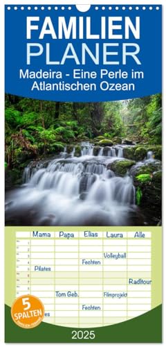 Familienplaner 2025 - Madeira - Eine Perle im Atlantischen Ozean mit 5 Spalten (Wandkalender, 21 cm x 45 cm), CALVENDO von CALVENDO