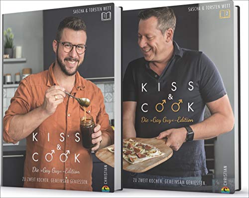 Kiss & Cook - Die Gay-Guy-Edition. Das ultimative Kochbuch-Set für alle schwulen Paare. Die besten Rezepte für jeden Tag und für das Kochen zu zweit. ... Zu zweit kochen. Gemeinsam genießen. von Christian