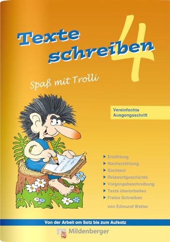 Texte schreiben – Spaß mit Trolli 4: Vereinfachte Ausgangsschrift Texte schreiben – Spaß mit Trolli 4: Vereinfachte Ausgangsschrift von Mildenberger Verlag GmbH