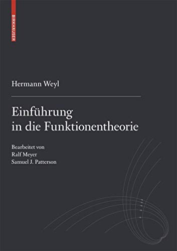 Einführung in die Funktionentheorie (German Edition) von Birkhäuser
