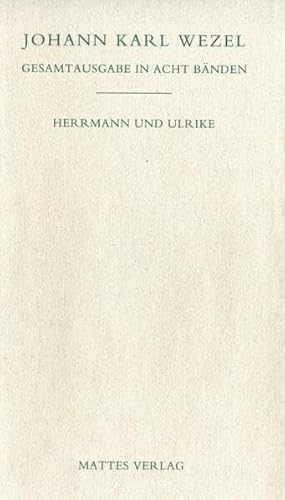 Wezel Gesamtausgabe, Bd.3, Herrmann und Ulrike