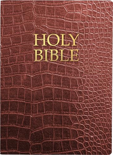Kjver Holy Bible, Large Print, Walnut Alligator Bonded Leather, Thumb Index: (King James Version Easy Read, Red Letter, Burgundy) (King James Version Easy Read Bible)