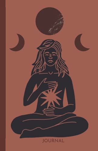 Journal: moon cycle, woman hand on womb
