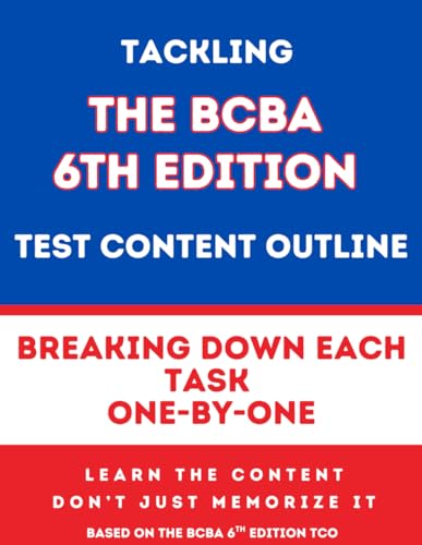 TACKLING THE BCBA 6TH EDITION TEST CONTENT OUTLINE: BREAKING DOWN EACH TASK ONE-BY-ONE von Independently published