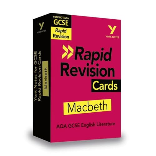 York Notes for AQA GCSE (9-1) Rapid Revision Cards: Macbeth: - catch up, revise and be ready for 2022 and 2023 assessments and exams von Pearson ELT