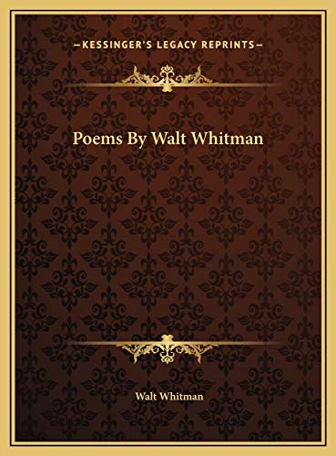 Poems By Walt Whitman