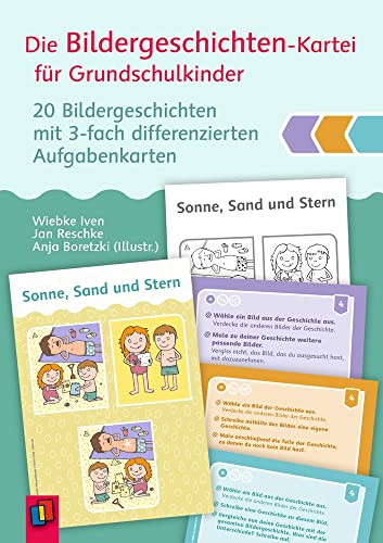 Die Bildergeschichten-Kartei für Grundschulkinder: 20 Bildergeschichten mit 3-fach differenzierten Aufgabenkarten von Verlag An Der Ruhr