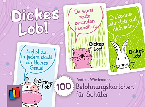 Dickes Lob! 100 Belohnungskärtchen für Schüler*innen (Fleißkärtchen für Kinder) von Verlag An Der Ruhr