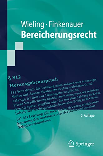 Bereicherungsrecht (Springer-Lehrbuch)