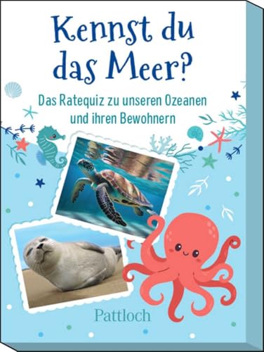 Kennst du das Meer?: Das Ratequiz zu unseren Ozeanen und ihren Bewohnern | Kinderquiz ab 6 Jahren | 50 lustige Quiz-Karten (Kinderquiz für schlaue Kids) von Pattloch Geschenkbuch