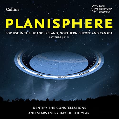 Planisphere: Latitude 50°N – for use in the UK and Ireland, Northern Europe, Northern USA and Canada