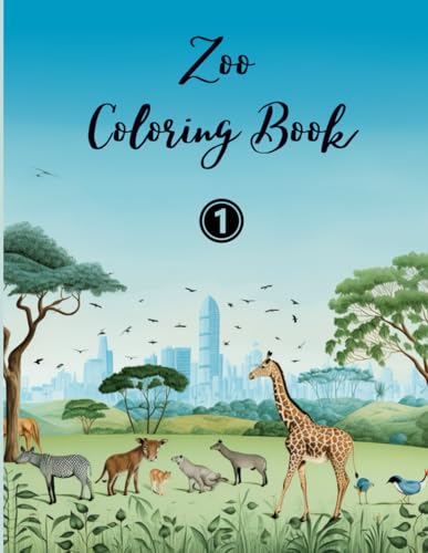 Zoo Coloring Book 1: Animals Coloring Book For Kids Aged 8-12 von Independently published