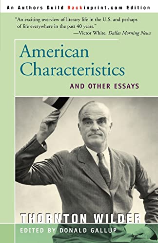 American Characteristics: And Other Essays American Characteristics: And Other Essays von Backinprint.com
