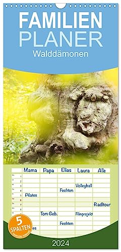 Familienplaner 2024 - Walddämonen mit 5 Spalten (Wandkalender, 21 cm x 45 cm) CALVENDO