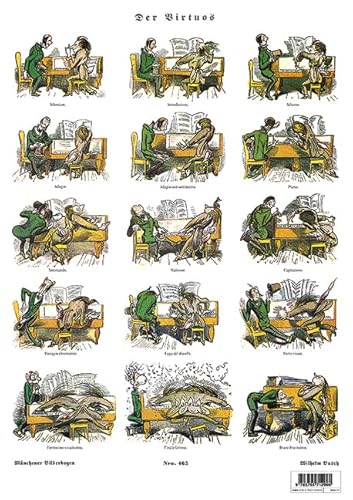 Der Virtuos: Münchner Bilderbogen Nr. 465 (Poster A3) (Schott-Komponisten-Karte) von SCHOTT