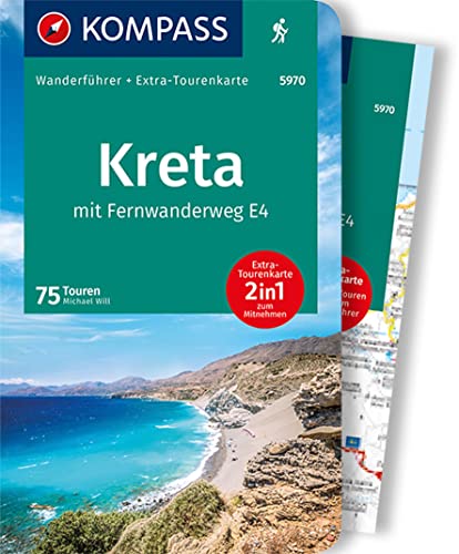 KOMPASS Wanderführer Kreta mit Weitwanderweg E4, 75 Touren: mit Extra-Tourenkarte, GPX-Daten zum Download