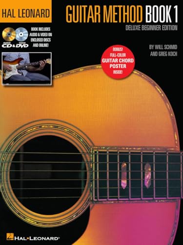 Hal Leonard Guitar Method - Book 1, Deluxe Beginner Edition: Includes Audio & Video on Discs and Online Plus Guitar Chord Poster von HAL LEONARD