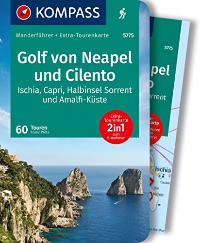 KOMPASS Wanderführer Golf von Neapel, Ischia, Capri, Halbinsel Sorrent, Amalfi-Küste und Cilento, 60 Touren mit Extra-Tourenkarte: GPS-Daten zum Download von KOMPASS-KARTEN