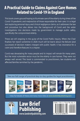 Claims Against Care Homes Related to Covid-19 in England Claims Against Care Homes Related to Covid-19 in England von Law Brief Publishing
