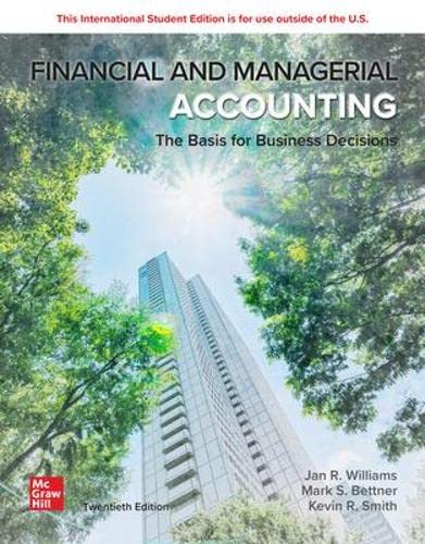 Financial & Managerial Accounting ISE von McGraw-Hill Education