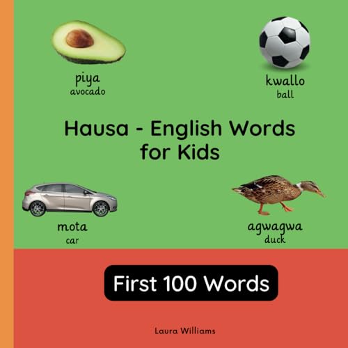 Hausa - English Words for Toddlers - First 100 Words: Teach and Learn Hausa For Kids and Beginners | Bilingual Picture Book with English Translations ... Books for Children (English-Hausa), Band 1) von Williams Books