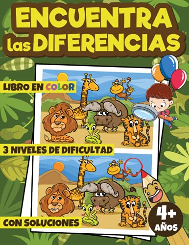 Encuentra las Diferencias: Mi Gran Libro de las Diferencias, Buscar las Diferencias, Busca y Encuentra Libros Niños, Pasatiempos para Niños, Juegos ... con 6 a 10 Diferencias, para Niña y Niño.