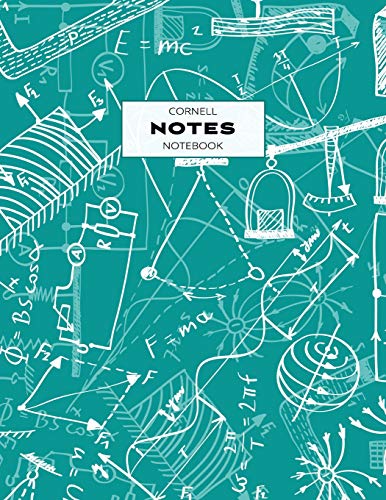 Cornell Notes Notebook: Note Taking with Graph Paper Quad Grid, Index and Numbered Pages, Physics
