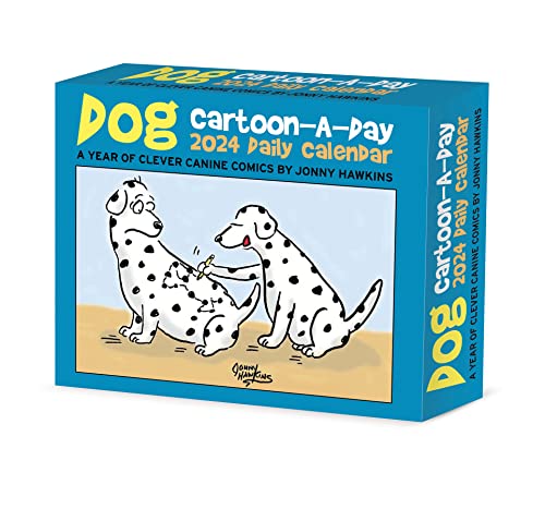 Dog Cartoon-A-Day 2024 6.2 X 5.4 Box Calendar