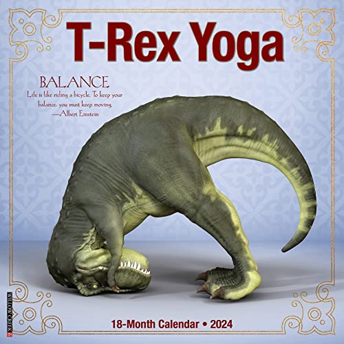 T-Rex Yoga 2024 12 X 12 Wall Calendar T-Rex Yoga 2024 12 X 12 Wall Calendar