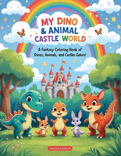 My Dino & Animal Castle World: A Fantasy Coloring Book of Dinos, Animals, and Castles Galore! von Independently published