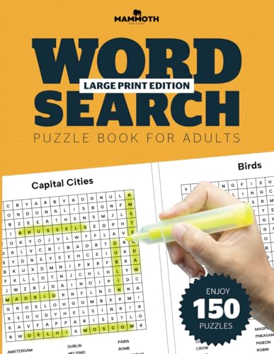 MAMMOTH Word Search: 150 Puzzles New for 2025: Puzzle Book for Adults von Independently published