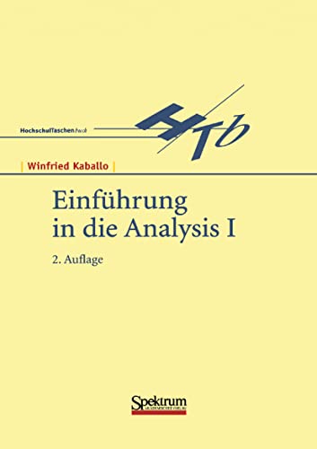 Einführung in die Analysis, Bd.1