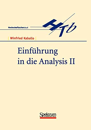 Einführung in die Analysis, Bd.2