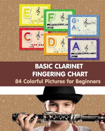 Basic Clarinet Fingering Chart: 84 Colorful Pictures for Beginners von Blurb