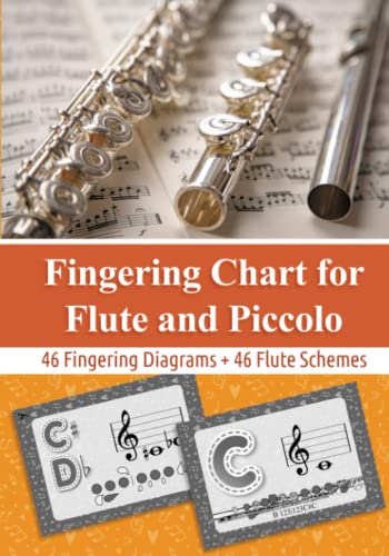 Fingering Chart for Flute and Piccolo: 46 Fingering Diagrams + 46 Flute Schemes (Fingering Charts for Woodwind Instruments) von Independently published