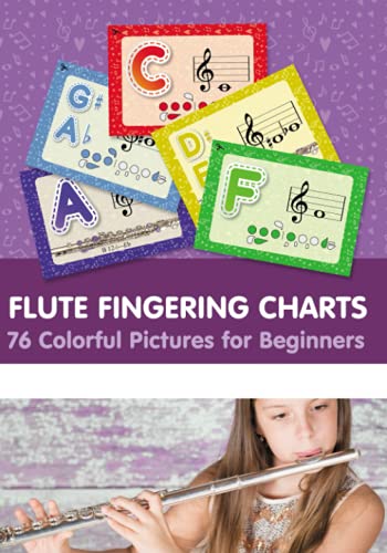 Flute Fingering Charts. 76 Colorful Pictures for Beginners (Fingering Charts for Woodwind Instruments) von Independently published