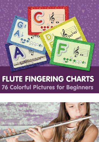 Flute Fingering Charts. 76 Colorful Pictures for Beginners (Fingering Charts for Woodwind Instruments) von Independently published