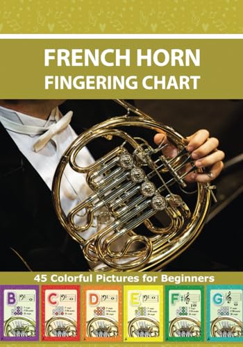 French Horn Fingering Chart: 45 Colorful Pictures for Beginners (Brass Fingering Charts, Band 13) von Independently published