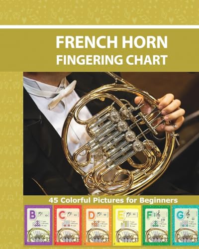 French Horn Fingering Chart: 45 Colorful Pictures for Beginners von Blurb
