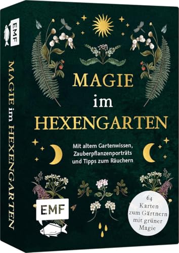 Kartenset: Magie im Hexengarten – 64 Karten zum Gärtnern mit grüner Magie: Mit altem Gartenwissen, Zauberpflanzenporträts, Meditationen, Ritualen und Anleitungen zum Räuchern von Edition Michael Fischer / EMF Verlag