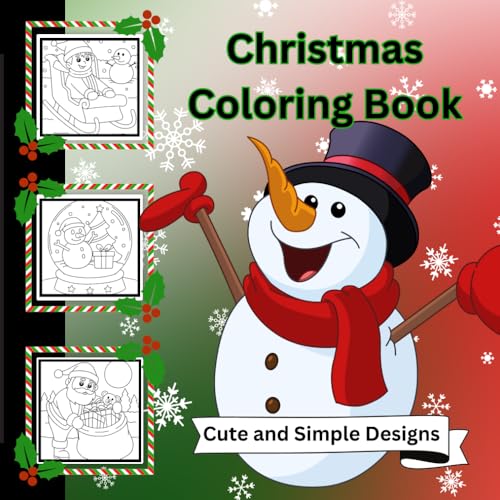 Christmas Coloring Book: Cute and simple Christmas theme designs von Independently published